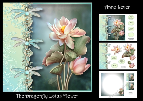 The Dragonfly Lotus Flower