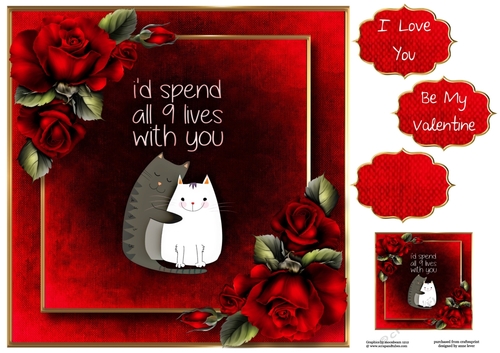 Id Spend All 9 Lives With You 8x8 - Female