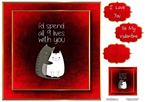 Id Spend All 9 Lives With You 8x8 - Male