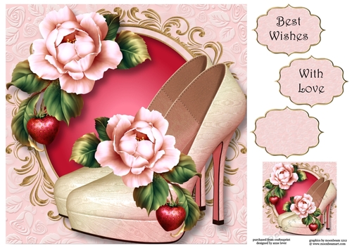 Sumptuous Shoes - Strawberry Rose 8x8