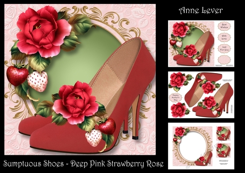 Sumptuous Shoes - Deep Pink Strawberry Rose