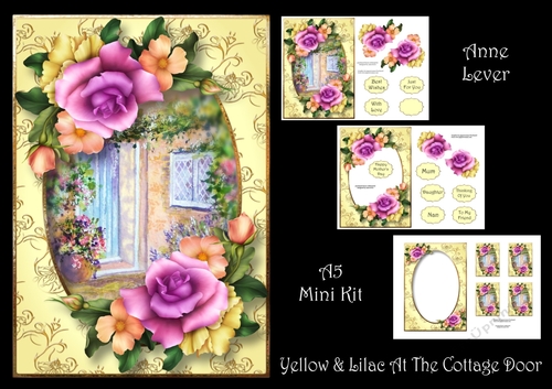 Yellow & Lilac At The Cottage Door