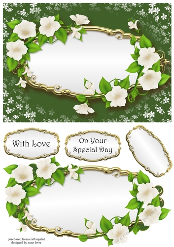 Beautiful White Flowers A5 Landscape