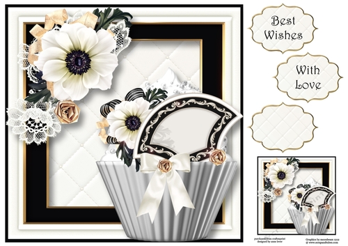 Purely Elegant Cupcake 8x8