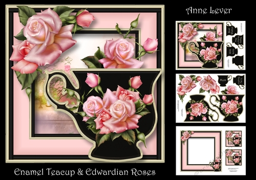 Enamel Teacup & Edwardian Roses