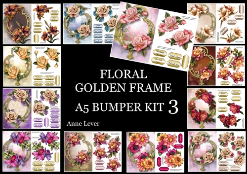 Floral Golden Frame Bumper Kit 3