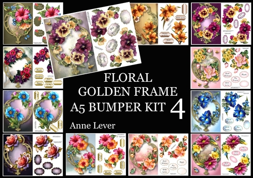 Floral Golden Frame Bumper Kit 4
