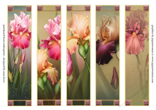 Beautiful Bookmarks - Gorgeous Iris Blooms