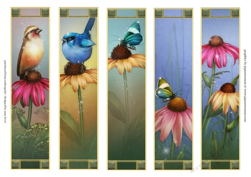 Beautiful Bookmarks - Birds & Butterflies
