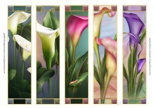 Beautiful Bookmarks - Calla Lilies