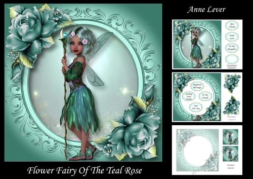 Flower Fairy Of The Teal Rose