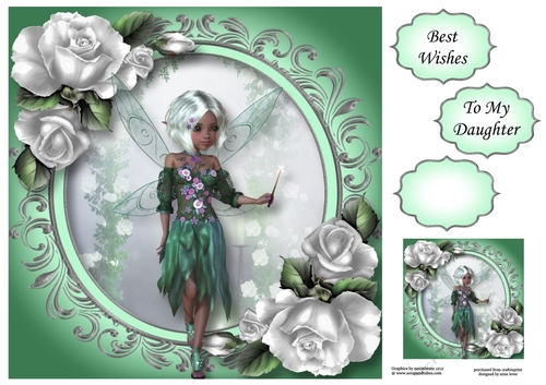Flower Fairy Of The White Rose 8x8