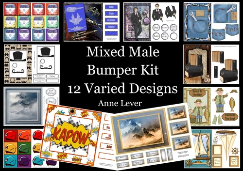 Mixed Male Bumper Kit (wolves, fishing, tools etc)