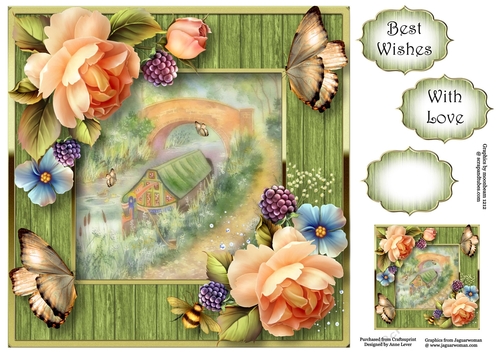 Butterflies At The River Boat 8x8