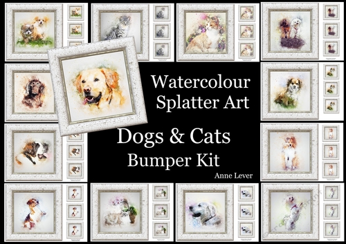 Watercolour Splatter Art - Dogs & Cats - Exclusive Bumper Kit