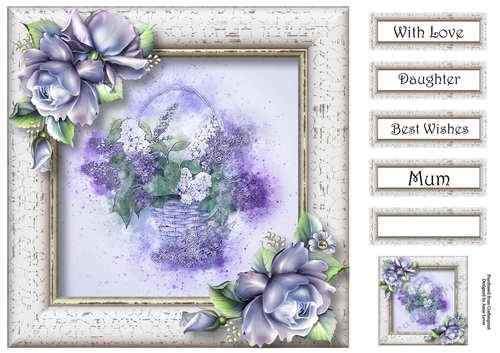 Beautiful Flower Basket In Lilacs