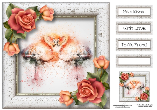 Fabulous Flamingos 8x8