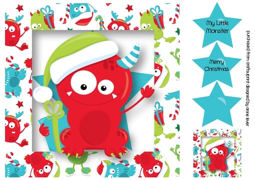 Christmas Monster 1 8x8