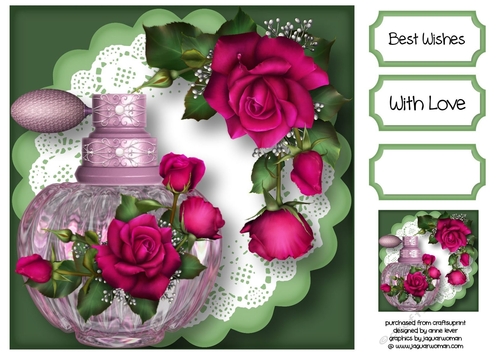 The Perfumed Deep Pink Roses 8x8