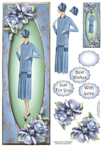The Flapper - Blue Roses Lge DL