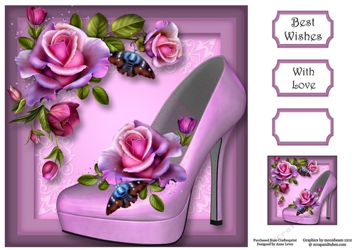 The Summer Shoe With Romantica Roses 8x8