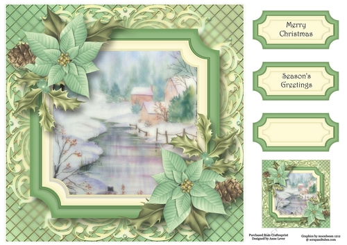 Scenic Christmas - The Frozen Stream 8x8