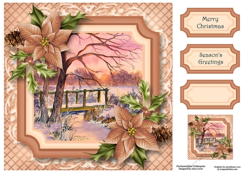 Scenic Christmas - The Winter Sunset 8x8