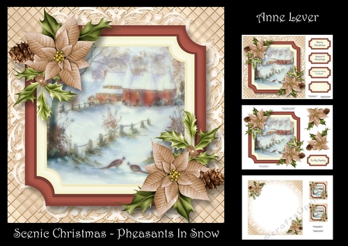 Scenic Christmas - Pheasants In Snow