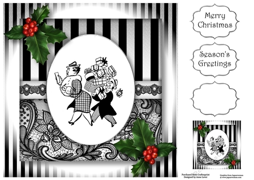 Retro Christmas Shopping 8x8