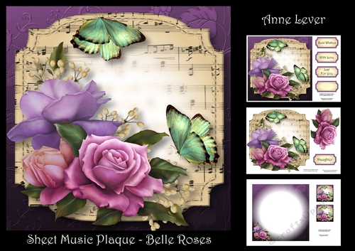 Sheet Music Plaque - Belle Roses