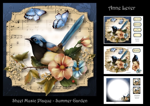 Sheet Music Plaque - Summer Garden