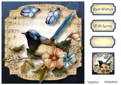 Sheet Music Plaque - Summer Garden 8x8