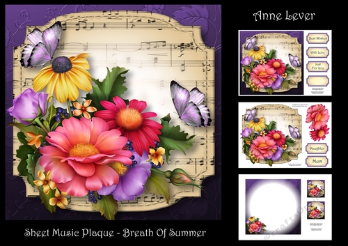 Sheet Music Plaque - Breath Of Summer