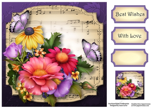 Sheet Music Plaque - Breath Of Summer 8x8