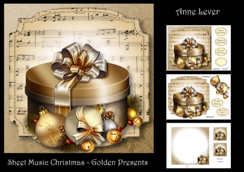 Sheet Music Christmas - Golden Present