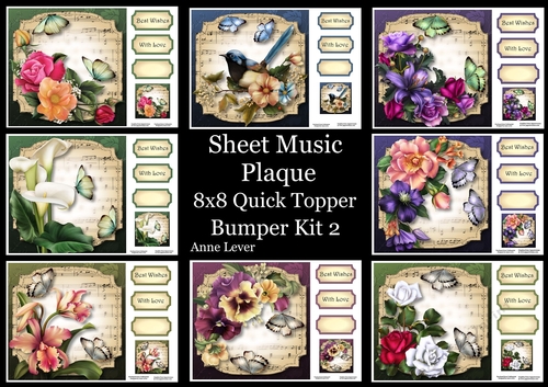 Sheet Music Plaque 8x8 Quick Topper Bumper Kit 2