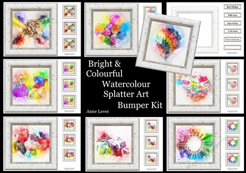 Watercolour Splatter Art - Bright & Colourful - Exclusive Bumper Kit