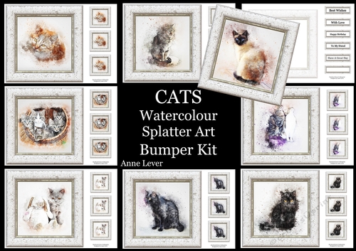 Watercolour Splatter Art - CATS - Exclusive Bumper Kit