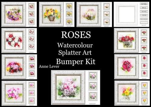 Watercolour Splatter Art - ROSES - Exclusive Bumper Kit