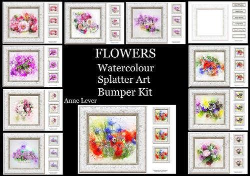 Watercolour Splatter Art - FLOWERS - Exclusive Bumper Kit
