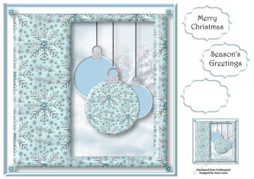 Jewelled Snowflake Bauble 8x8