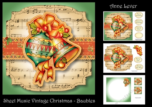 Sheet Music Vintage Christmas - Baubles
