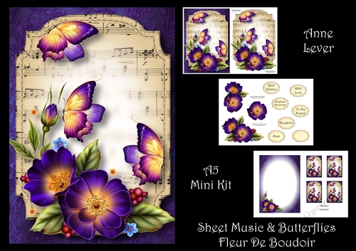 Sheet Music & Butterflies - Fleur De Boudoir