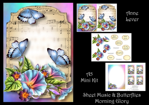 Sheet Music & Butterflies - Morning Glory