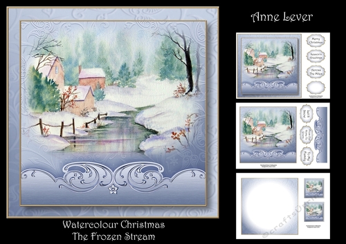 Watercolour Christmas - The Frozen Stream