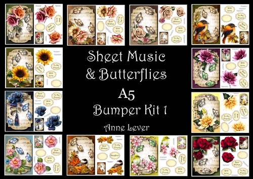 Sheet Music & Butterflies A5 Bumper Kit 1