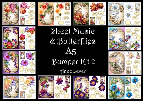 Sheet Music & Butterflies A5 Bumper Kit 2