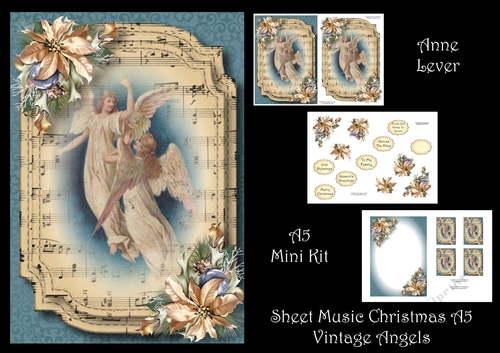 Sheet Music Christmas A5 - Vintage Angels