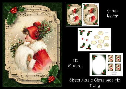 Sheet Music Christmas A5 - Holly
