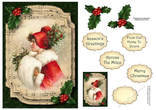 Sheet Music Christmas - Holly A5